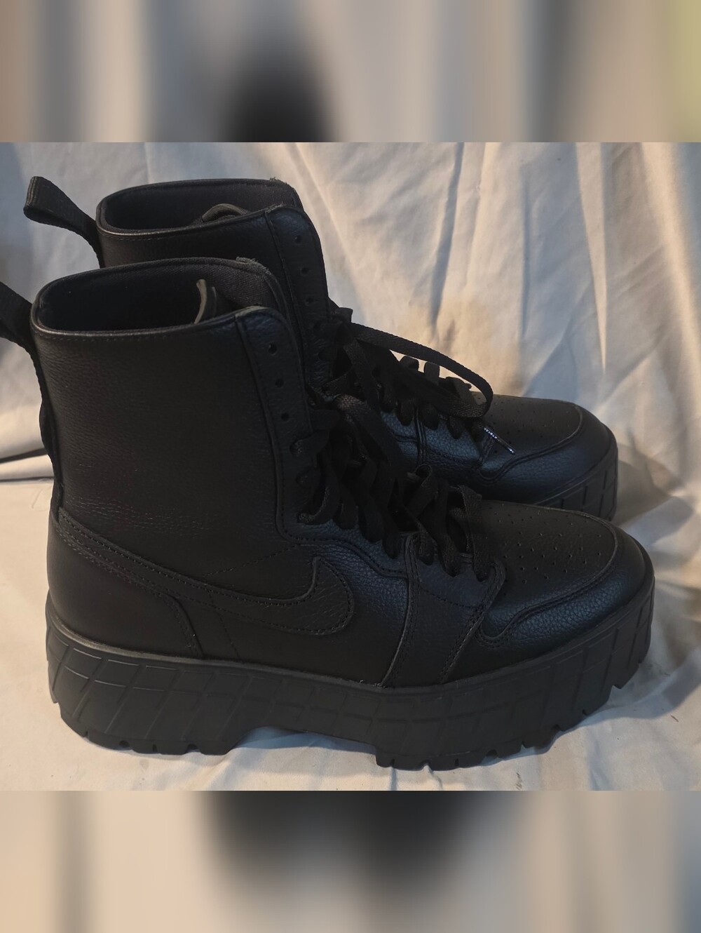 Nike Air Jordan 1 Brooklyn High Shoes Black FJ5737-001 Women Size 10.5 NWOB